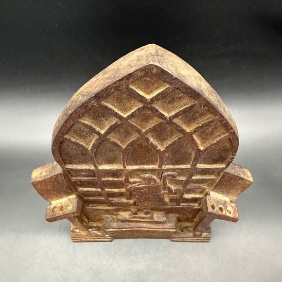 Vintage Plaque Hand Carved Wooden Religious Mini Candle Holder Jesus Lamb Church - Picture 5 of 11